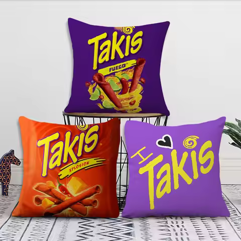 Chili Pattern T-Takis Chips cushion cover Living Room Headboard Office Cushion Bedroom Cushion Sofa 