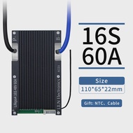 LILN Hardware BMS NTC 16S 48V 30A 60A 100A 150A 200A แบตเตอรี่ Lifepo4 BMS สำหรับจักรยานสกู๊ตเตอร์ยา