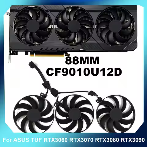 88MM CF9010U12D 7Pin Serial GPU Cooling Fan Replacement For ASUS TUF RTX3060 RTX3070 RTX3080 RTX3090