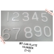 CAR PLATE NUMBER (BT) 1~0