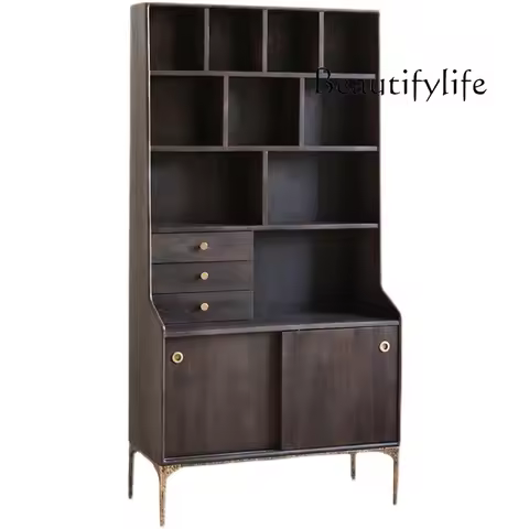 Original British Nordic Emoji/Imported Solid Wood/ROK Oak Bookcase Showcase