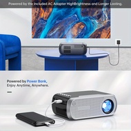 Grey VF240 projector, support mobile phone wireless projection screen, HDMI input, suitable for mobile portable/home theater