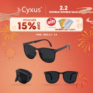 Cyxus Foldable Polarized Sunglasses Women Men UV400 Protection Fashion Glasses Square TR Frame 1019