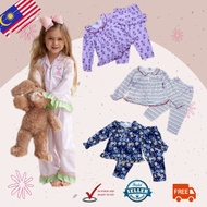Kids Pyjamas Button - Baju Tidur Budak Perempuan. Pijamas Budak. Pajamas Doll dan button