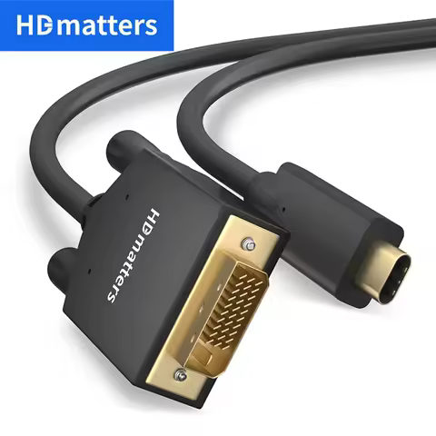 USB C DVI Monitor Cable Thunderbolt 3 Type C USB C to DVI adapter cable for Iphone 15 Pro Max Macboo