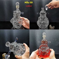 Chai Đựng Rượu Thủy Tinh 1100ML cao cấp mẫu thần tài – Chai Thủy Tinh Đựng Rượu – Vỏ Chai Rượu Đẹp (