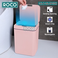 ROCO Waste Bin Sensor Bin Automatic Sensor Dustbin Tong Sampah Kitchen Bin Trash Can Recycle Bin