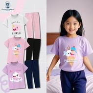 Nafwhale Series Always Be A Narwhal Girls' Short Suit for Ages 2 to 8 Years