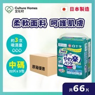 喜舒樂 - 【原箱3包】日本成人紙尿褲 - 輕巧型 - 中碼 - 22片/包