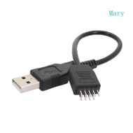 Mary USB2 0 to 9Pin Header Extension Cable Computer Mainboard Internal Usb 9pin Male To External Usb