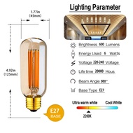 E12 E14 E27 LED Edison bulb 1W 2W 3W 4W 6W 8W LED wick bulb multi style adjustable warm white night 