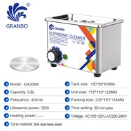 Ultrasonic Cleaner 800ML 1L 40KHz 35W 60W Easy Operation Jewelry Glasses Makeup Washer Bath New Desi