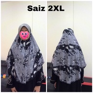 Saiz XXL dan Saiz XXL- Tudung sarung ironless berdagu / Tudung sarung instant corak /tudung sarung l