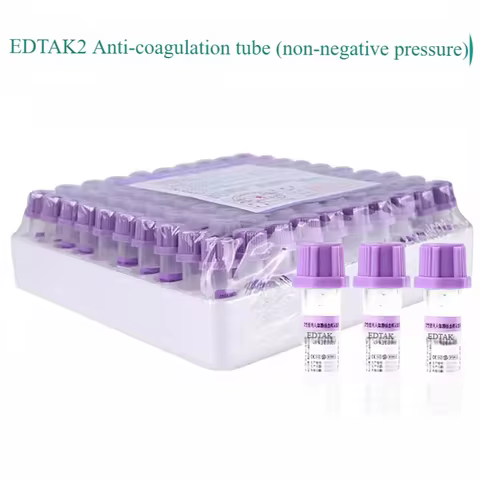 Sterile Micro Blood Collection Tube 0.5ml EDTA K2 tubes Purple Cap plastic Disposable Anticoagulatio