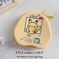 READY STOCK For EPOS Impact 1061T Headphone Case Simple Cartoon Headset Storage Bag EVA Earpads Casi