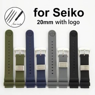 Silicone Watchband for Seiko Prospex Series SPR009 SKX007 SKX009 20mm Rubber Soft Watch Strap Women Men Replacement Bracelet Accessories
