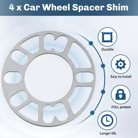 Reliable-4Pcs Aluminum Wheel Spacers Shims Plate Auto Wheel Spacers Stud For 4X100 4X114.3 5X100 5X1