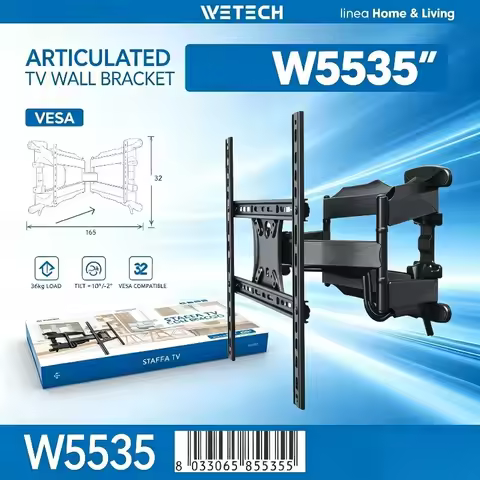 Full Motion TV Wall Mount Bracket Swivel Tilt TV Holder for 32‑65 Inch LCD LED Monitor Load up to 36