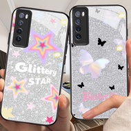 DMY case sparkling huawei nova7 nova5i nova3i nova3 nova2 i nova11 nova10 nova9 nova8 nova7 I nova4 e y9 y7 y7a pro se prime 2019 lite tempered glass case