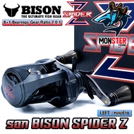 รอกตกปลา รอกหยดน้ำ BISON SPIDER Z มีคลิ๊กเสียง น็อปอลูมิเนียม (มีทั้งหมุนซ้ายและหมุนขวา)