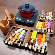 [Factory Direct Supply]Children's Pretend Play Kitchen Toys Simulation Food Breakfast BBQ Hot Pot Sk
