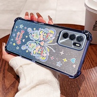 YBD Butterfly Casing For OPPO A16 A16S A54 A54S A55 A56 A53S 5G Colorful Bright Colors Beautiful Fir