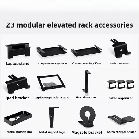 Z3 Modular Monitor Stand Multi-Functional Desk Organizer Phone Holder Adjustable Tablet & Earphone D
