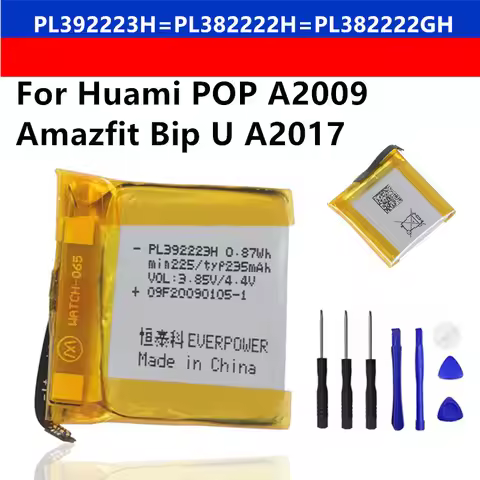 PL392223H PL382222H PL382222GH Battery For Huami POP A2009 Amazfit Bip U A2017 Smat Watch Battery 39