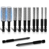 12PCS Diamond Drill Bit Set for Dry Drilling- 35mm Extended Brazed Grinding  1/4" Hex Shank Wax Core