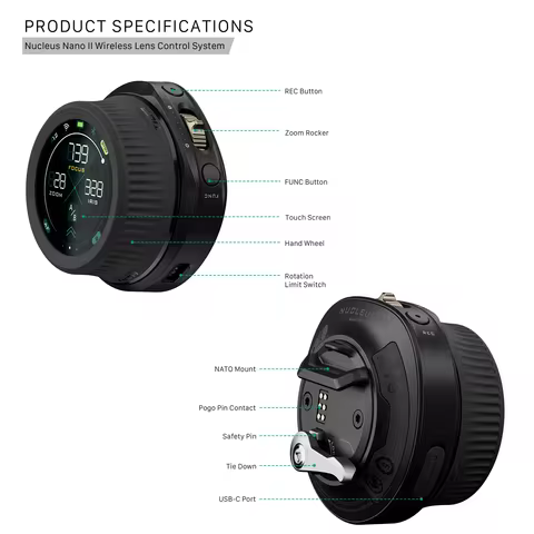 TILTA Nucleus Nano II WLC-T05 Wireless Lens Control System Follow Focus for Gravity G2X and DJI Roni