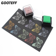 CARAMELOMA Craft Ink Pad, Metallic Easy Application Ink Pad Stamp, Seal Mini Metallic Ink Pad Fabric