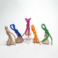 5 Ml Hanging Perfume Glass Bottle Triangular Wooden Lid Box / Glass Bottle / Perfume Glass Bottle / 