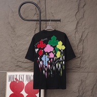 PGA0 Chrome Hearts Summer Laser Burnt Patch Embroidery Couple Short-Sleeved T-Shirt
