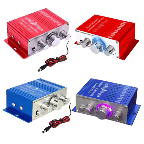 Mini Audio Amplifier Compact 20W x2 CD DVD MP3 Input 12V for TV Tablet Phone