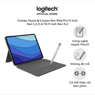 Logitech Combo Touch Keyboard Case for iPad Pro 11 inch | 12.9 inch & Logitech Crayon Stylus