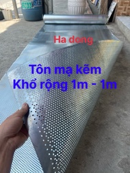 (Khổ cao 1m - dài 1m ) Tôn lỗ mạ kẽm tôn đục lỗ mạ kẽm lưới ruồi kẽm chống rỉ lỗ 4 li