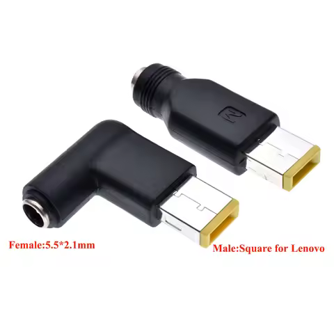 DC Power Adapter 5.5x2.1mm Female to Square Plug Computer Power Supply Adapter for lenovo ThinkPad U