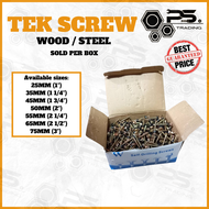 TEK SCREW FOR WOOD|STEEL (SOLD PER BOX) text screw | tex screw tekscrew per box