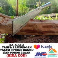 ( Tanpa Las 100% ) Golok Gagang Besi Bahan Per Baja - Arit Sabit Besar Pemotong Kayu dan Kelapa - Be