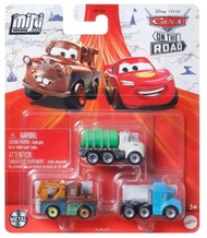 Disney Cars Mini Racers 3-Pack (Erin Kindafast, Gray, Mater)