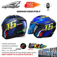 GRACSHAW GEOMAX G555 ITALY HELMET DOUBLE VISOR (GRACSHAW HELMET GEOMAX G555 ITALY OPEN FACE)
