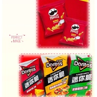 Doritos Mini Crispy Corn Chips 54g And Pringles MINIS Classic Original Flavor 19g Happy Combination,