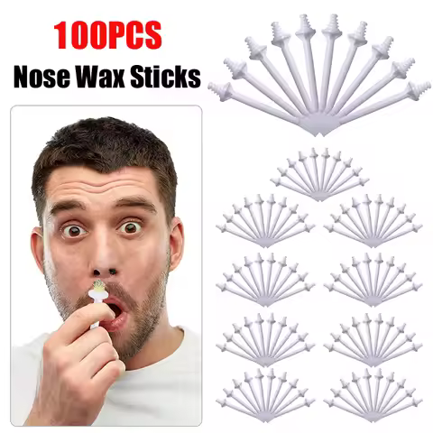 100PCS Nose Wax Sticks Nose Wax Applicators For Painless Nose Hair Removal Tool Wax Accessories Bees