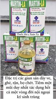 [ THÚ Y ] 1 lọ MARTIN LA Dùng cho giun phổi gây ho thở ho khan bệnh giun đũa giun tóc giun móc giun 