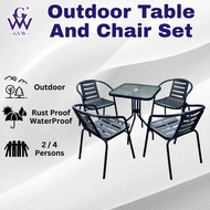 GVW Balcony Table And Chair Dining Table Set Meja Makan Kitchen Table Outdoor Table And Chair Set