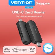 Vention Card Reader USB 3.0 Type C 512GB Fast Transmission 2 in 1 SD Card Reader TF Card Dual Card R