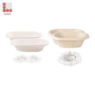 Lovoski Oval Banneton Bread Proofing Baskets Non Stick Dough Proofer Baking Supplies for Artisan Bre
