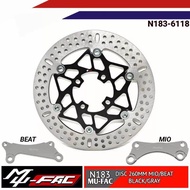 PIRINGAN CAKRAM DEPAN VARIASI MUFAC N138-6118 FLOATING CNC KANCING STAINLES BULAT DISC BRAKE 260MM +
