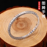 Silver Building-9999 Sterling Silver Bracelet Men Women Mobius Silver Bracelet Handmade Solid Open T