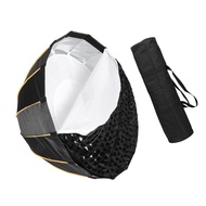 LED-Φ90cm Quick Set-up Folding Deep Parabolic Umbrella Softbox Photography Studio SoftBox with Grid 